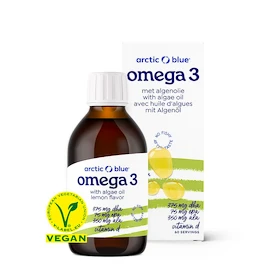 Arctic blue Vegan Omega 3-6-9 Algae (Konopný olej + olej z mořské řasy + vitamín D 400IU) 150 ml