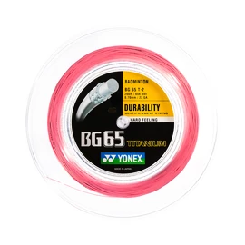 Bedmintonový výplet Yonex Micron BG65Ti Pink (0.70 mm) - 200 m