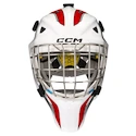 Brankárska hokejová maska CCM Axis F5 CCE White/Red Junior