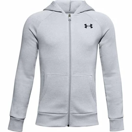 Chlapčenská mikina Under Armour RIVAL COTTON FZ HOODIE grey