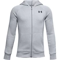 Chlapčenská mikina Under Armour  RIVAL COTTON FZ HOODIE grey XL