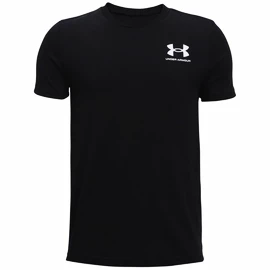 Chlapčenské tričko Under Armour Sportstyle Left Chest SS Black