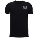 Chlapčenské tričko Under Armour  Sportstyle Left Chest SS Black XS