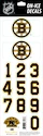 Čísla na prilbu Sportstape  ALL IN ONE HELMET DECALS - BOSTON BRUINS