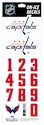 Čísla na prilbu Sportstape  ALL IN ONE HELMET DECALS - WASHINGTON CAPITALS