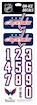 Čísla na prilbu Sportstape  ALL IN ONE HELMET DECALS - WASHINGTON CAPITALS - DARK HELMET