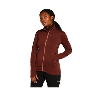 Dámska mikina Icebreaker Merino 260 Quantum IV LS Zip Port/Cedar Wood