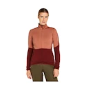 Dámska mikina Icebreaker Merino 400 RealFleece Descender LS Z Cedar Wood/Port/Cb