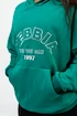 Dámska mikina Nebbia  Branded Oversized Hoodie green