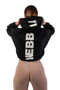 Dámska mikina Nebbia  Loose Fit Crop Hoodie black M/L