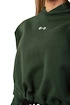 Dámska mikina Nebbia  Loose Fit Crop Hoodie Iconic 421 dark green