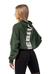 Dámska mikina Nebbia  Loose Fit Crop Hoodie Iconic 421 dark green