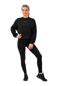 Dámska mikina Nebbia  Loose Fit Sweatshirt "Feeling Good" 420 black M/L