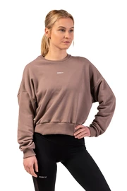 Dámska mikina Nebbia Loose Fit Sweatshirt "Feeling Good" 420 brown