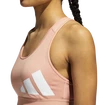 Dámska podprsenka adidas  Believe This Medium Support Workout Logo Ambient Blush