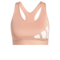 Dámska podprsenka adidas  Believe This Medium Support Workout Logo Ambient Blush