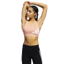 Dámska podprsenka adidas  Believe This Medium Support Workout Logo Ambient Blush