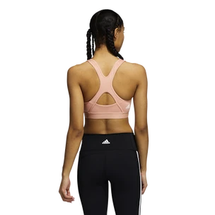 Dámska podprsenka adidas  Believe This Medium Support Workout Logo Ambient Blush