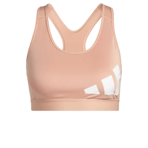 Dámska podprsenka adidas  Believe This Medium Support Workout Logo Ambient Blush