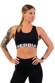 Dámska podprsenka Nebbia Medium Impact Cross Back Sports Bra 410 black