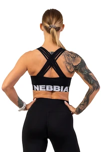 Dámska podprsenka Nebbia  Medium Impact Cross Back Sports Bra 410 black