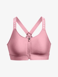 Dámska podprsenka Under Armour  Infinity High Bra Zip-PNK