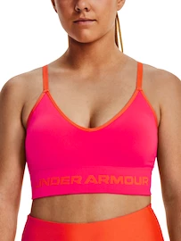 Dámska podprsenka Under Armour Seamless Low Long Rib-PNK