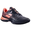 Dámska tenisová obuv Babolat Jet Mach 3 AC Women Black/Living Coral