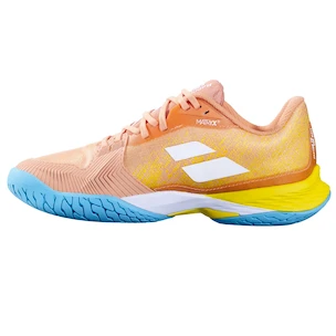 Dámska tenisová obuv Babolat Jet Mach 3 AC Women Coral/Gold Fusion