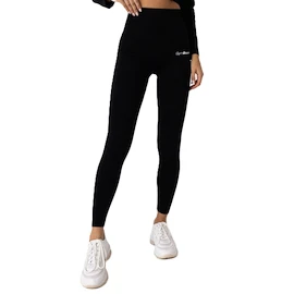 Dámske legíny GymBeam FLO Ribbed Leggings Black