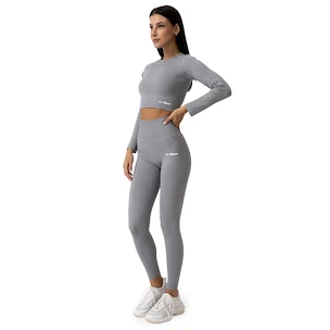 Dámske legíny GymBeam  FLO Ribbed Leggings Grey XL