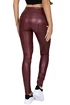 Dámske legíny Hugz Jeans  Wine Faux Leather Biker High Waist