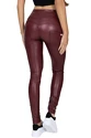 Dámske legíny Hugz Jeans  Wine Faux Leather Biker High Waist