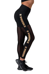 Dámske legíny Nebbia Intense Gold Mesh leggings 829 black