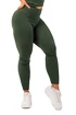 Dámske legíny Nebbia  Organic Cotton Ribbed High Waist Leggings 405 dark green