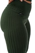 Dámske legíny Nebbia  Organic Cotton Ribbed High Waist Leggings 405 dark green