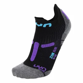 Dámske ponožky UYN RUN 2IN SOCKS Black/Violet