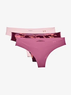 Dámske tangá Under Armour  PS Thong 3Pack Print-PNK