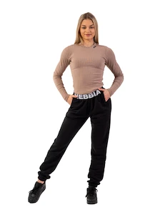 Dámske tepláky Nebbia  Iconic Mid-Waist Sweatpants 408 black