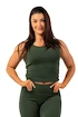 Dámske tielko Nebbia  Organic Cotton Ribbed Tank Top 414 dark green M