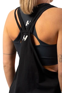 Dámske tielko Nebbia  Sleeveless Loose Cross Back Tank Top "Feeling Good" Black S