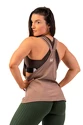 Dámske tielko Nebbia  Sleeveless Loose Cross Back Tank Top "Feeling Good" Brown