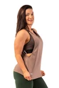 Dámske tielko Nebbia  Sleeveless Loose Cross Back Tank Top "Feeling Good" Brown