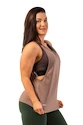 Dámske tielko Nebbia  Sleeveless Loose Cross Back Tank Top "Feeling Good" Brown L