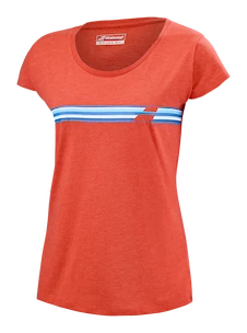 Dámske tričko Babolat  Exercise Stripes Tee Poppy Red S