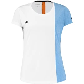 Dámske tričko Babolat Play Cap Sleeve Top Women White/Blue Hthr