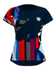 Dámske tričko BIDI BADU New York 2024 Capsleeve Dark Blue/Red