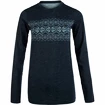 Dámske tričko Endurance  Yalia Seamless Wool Print LS Baselayer Dark Blue