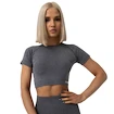 Dámske tričko GymBeam  FLO CropTop Grey