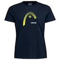 Dámske tričko Head  Club Lara T-Shirt Women Dark Blue/Yellow M